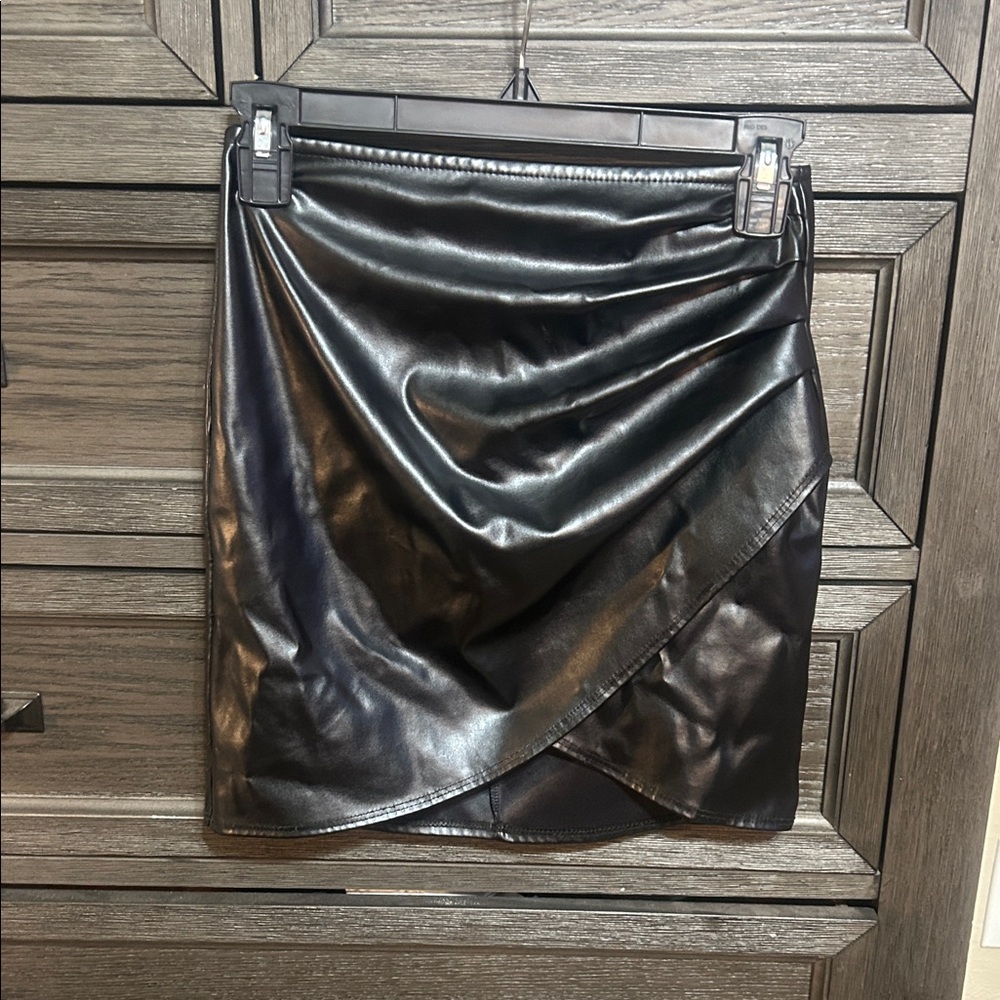 Windsor Black Faux Leather Mini Skirt